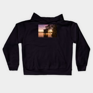 Boathouse Beams of Pink Kids Hoodie